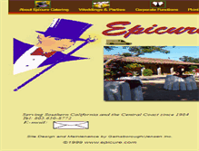 Tablet Screenshot of epicurecatering.com